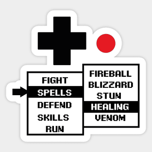 Healing! classic rpg options menu choosing magic Sticker